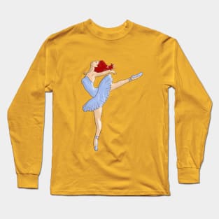 Ballerina girl dancing Long Sleeve T-Shirt